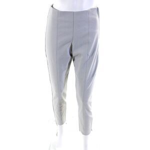 MM. La Fleur Womens Side Zipped Flat Front Buttoned Tapered Pants Gray Size 4